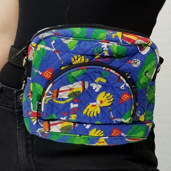 1990s golf themed quilted convertible bag - Picture 5 of 12